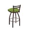 Holland Bar Stool Co 25" Low Back Swivel Counter Stool, Bronze Finish, Canter Kiwi Green Seat 41125BZ009 - alternate 2